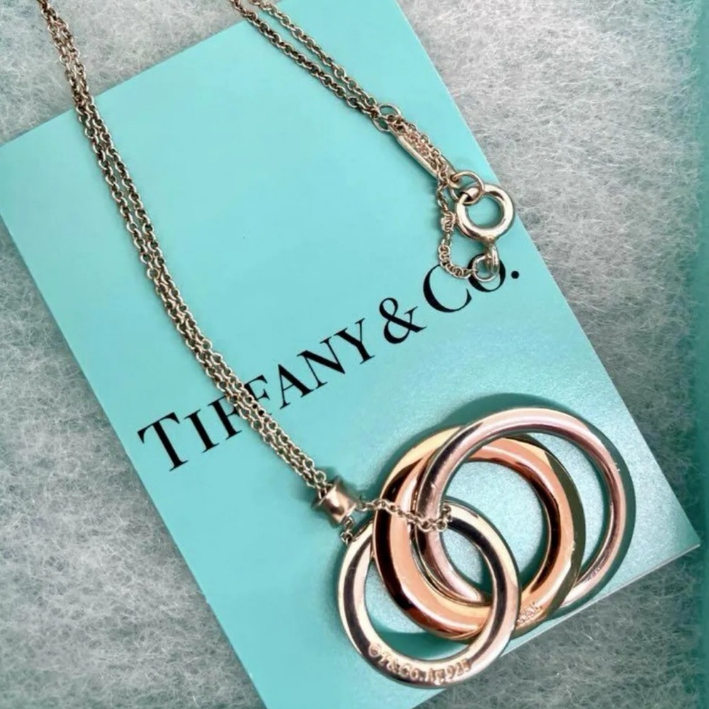 Tiffany Silver and Rubedo Interlocking Circles Necklace